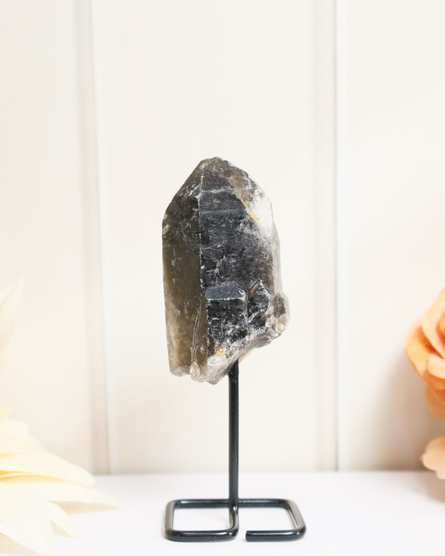 Smoky Quartz Geode on Stand