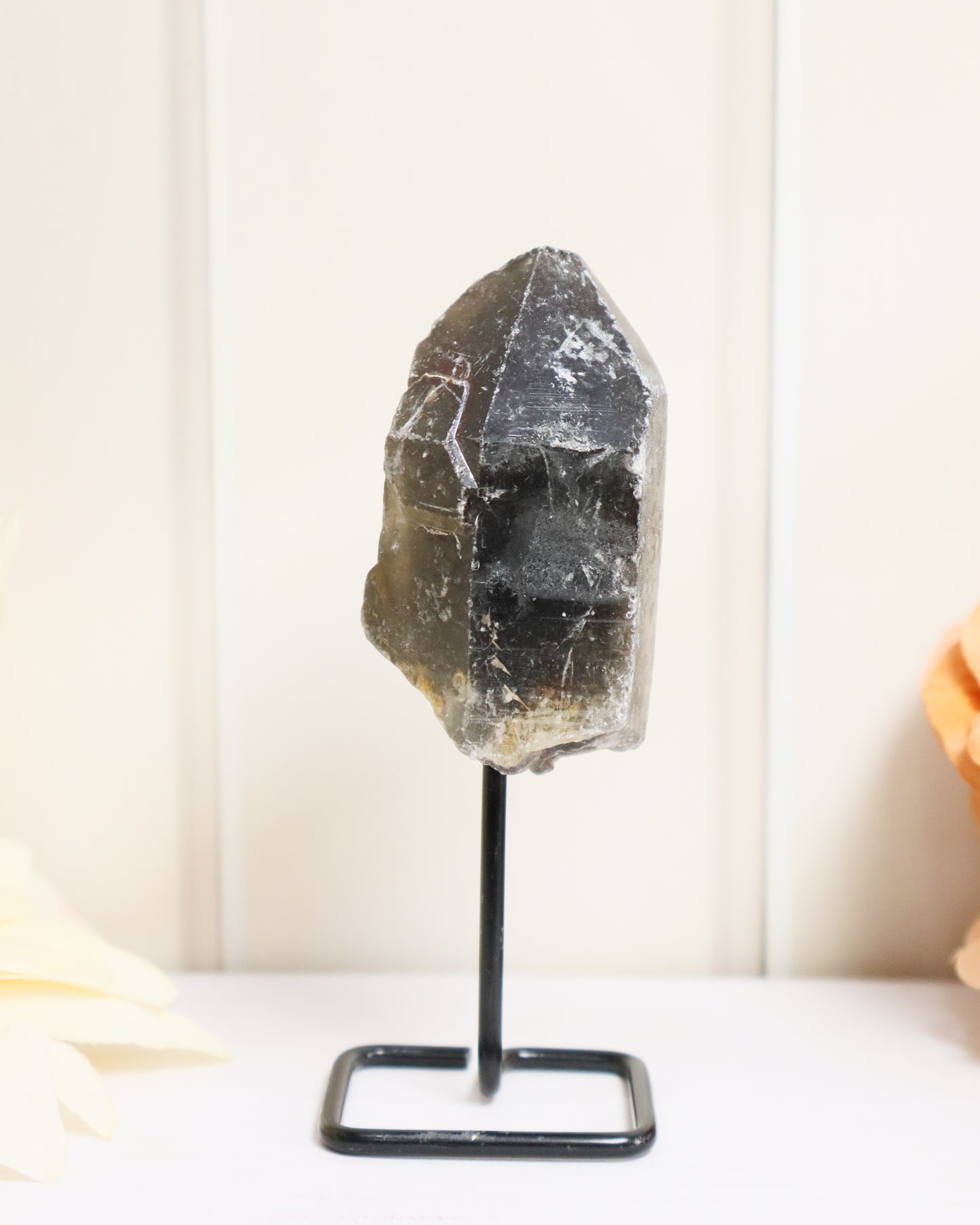 Smoky Quartz Geode on Stand