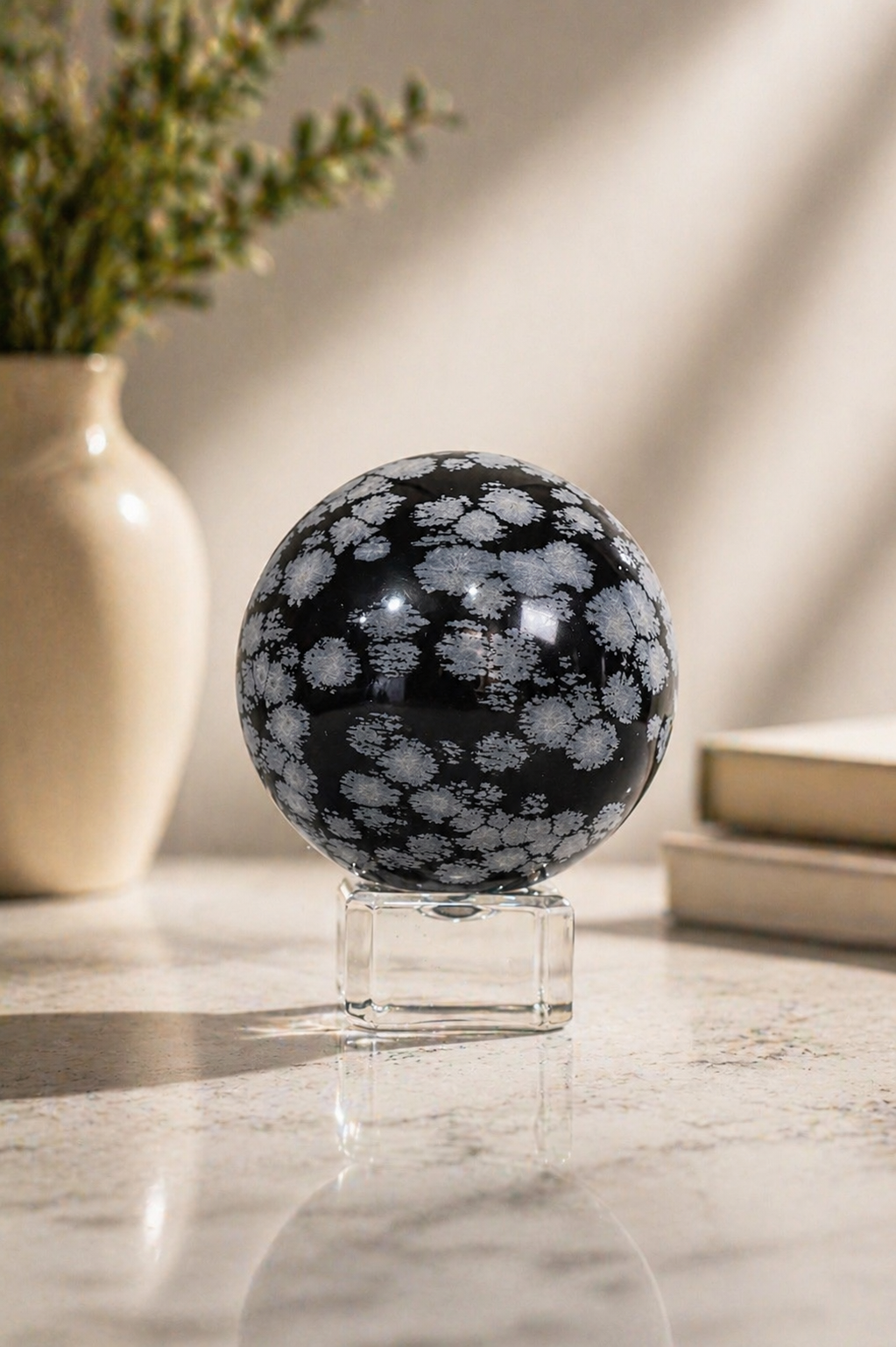 Snowflake Obsidian Sphere #1