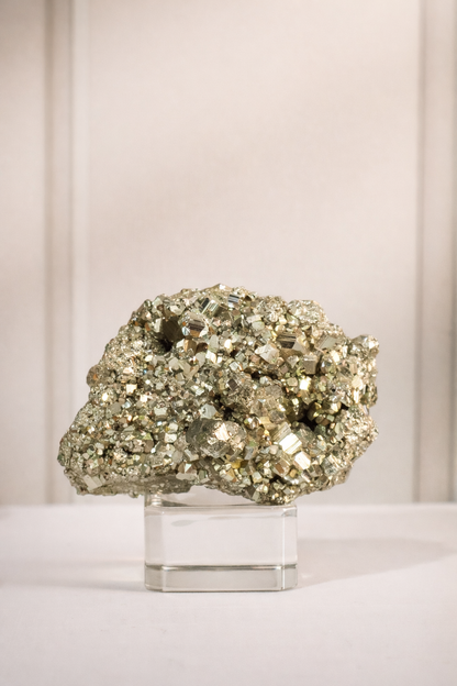 Rare Peru Pyrite Cluster Geode #1 - High Quality