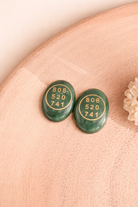 Green Aventurine Zibu Coin ( Success & Good Luck)