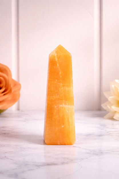 Orange Calcite Tower #2