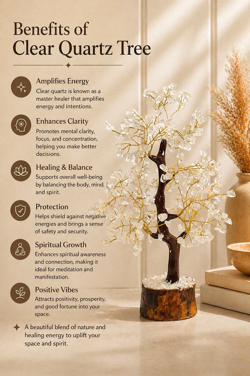 Clear Quartz Tree