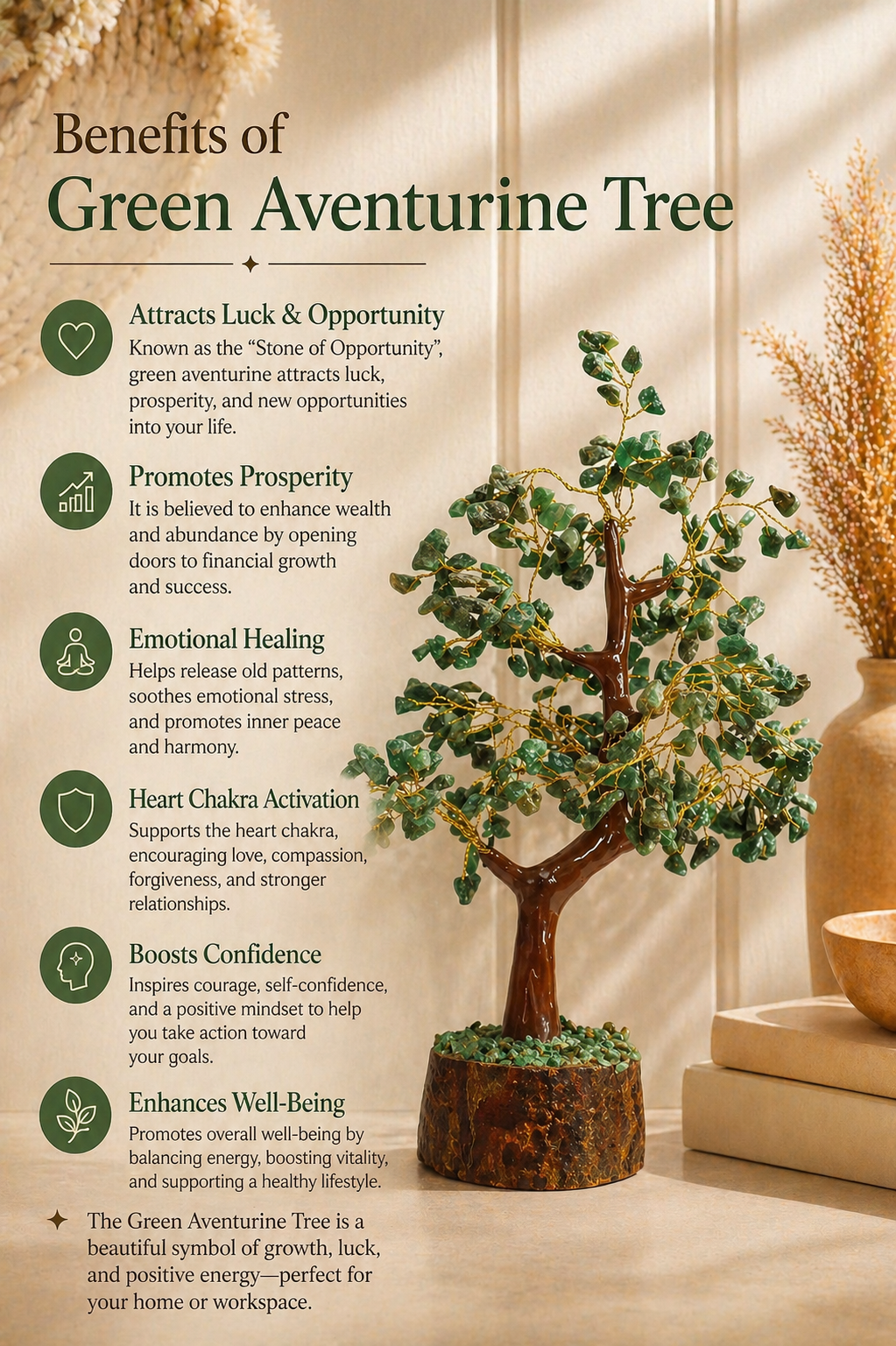 Green Aventurine Tree