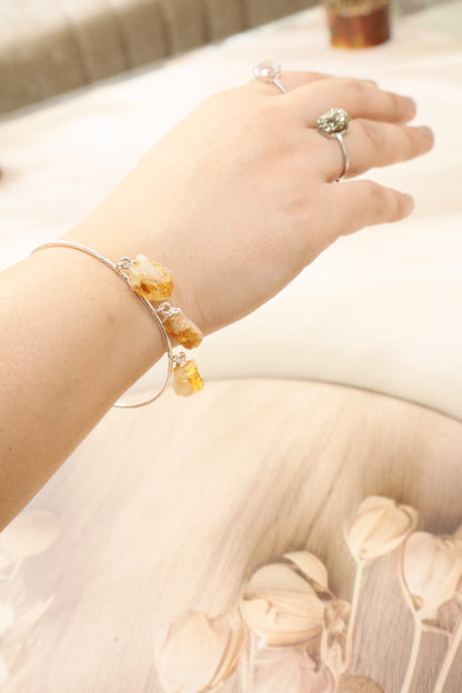 Raw Citrine Bangle/ Bracelet