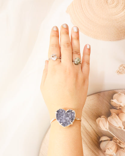 Amethyst Heart Shape Bracelet