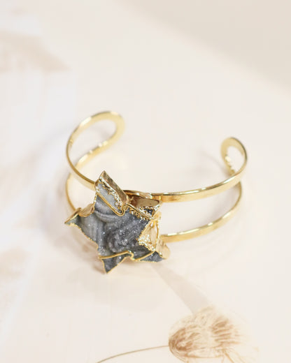 Chalcedony Agate Star Bangle/ Bracelet