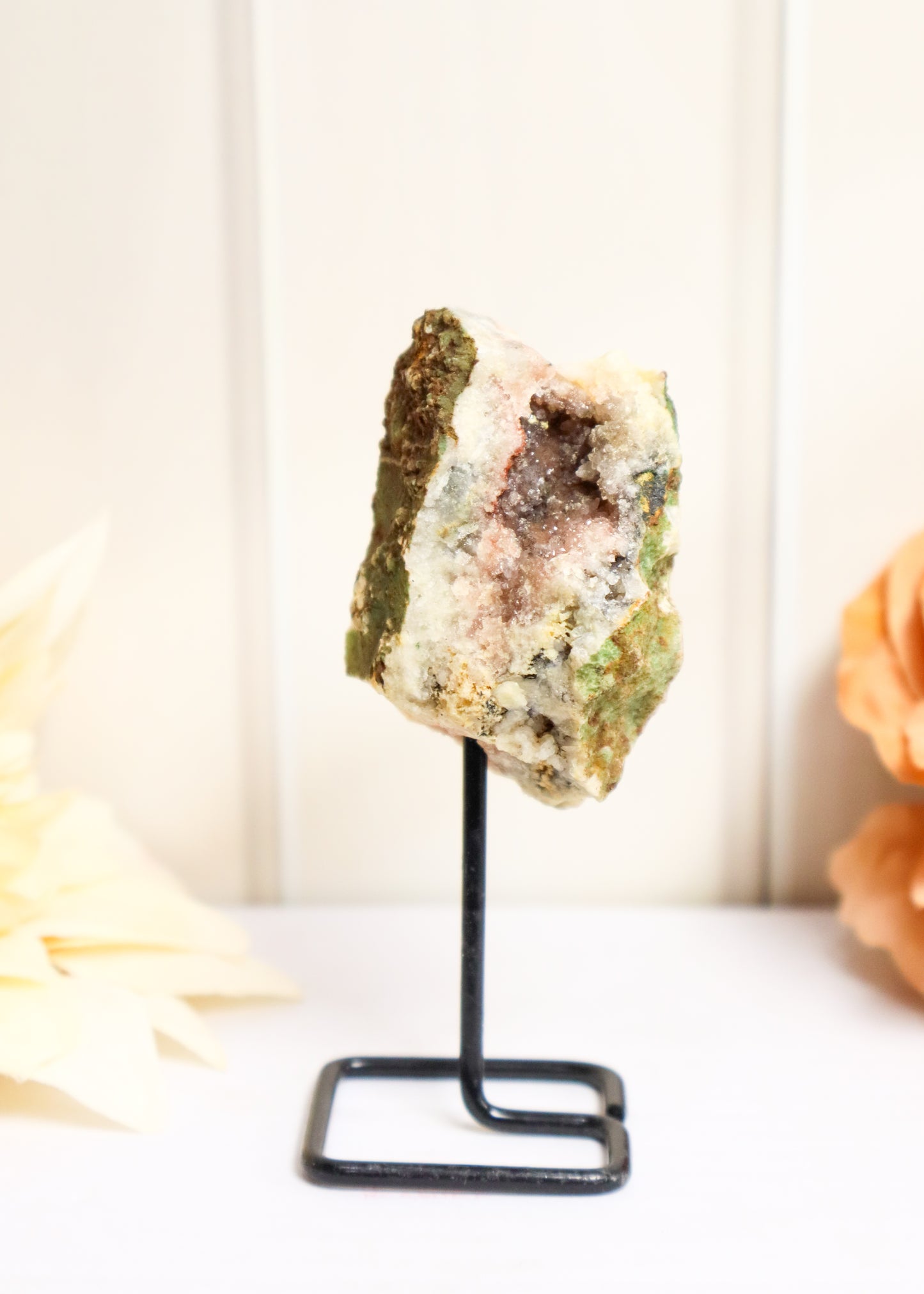 Pink Amethyst Geode on Stand #1