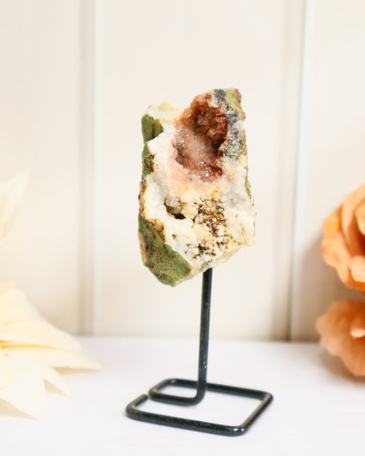 Pink Amethyst Geode on Stand #1