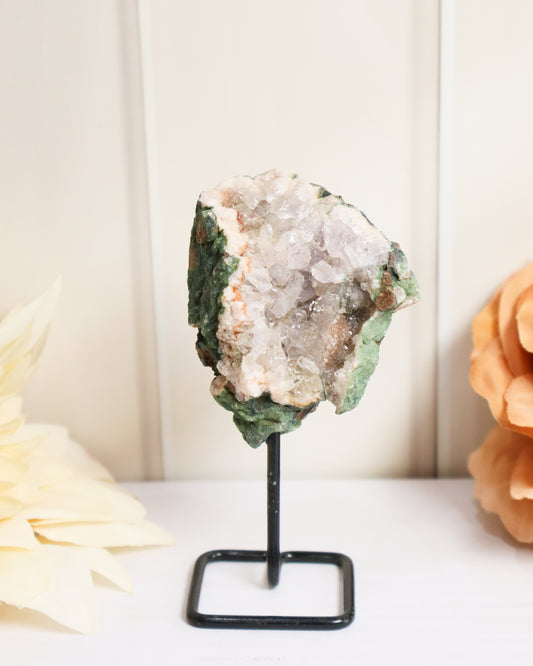 Pink Amethyst Geode on Stand #2