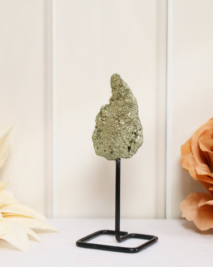 Peru Pyrite Cluster on Stand