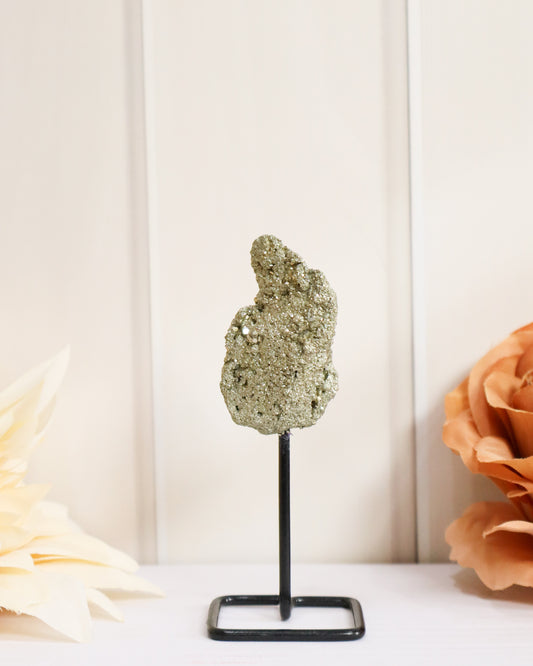 Peru Pyrite Cluster on Stand
