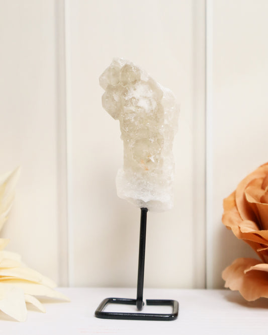 Clear Quartz Cluster on Stand