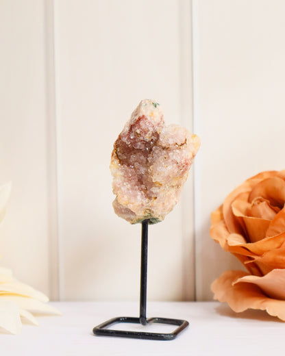 Pink Amethyst Geode on Stand #3