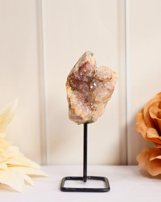 Pink Amethyst Geode on Stand #3