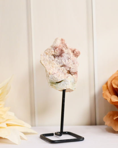 Pink Amethyst Geode on Stand #4