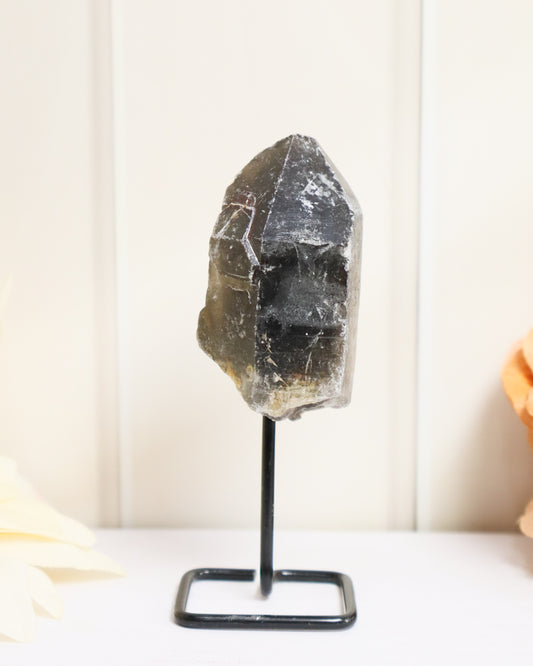 Smoky Quartz Geode on Stand