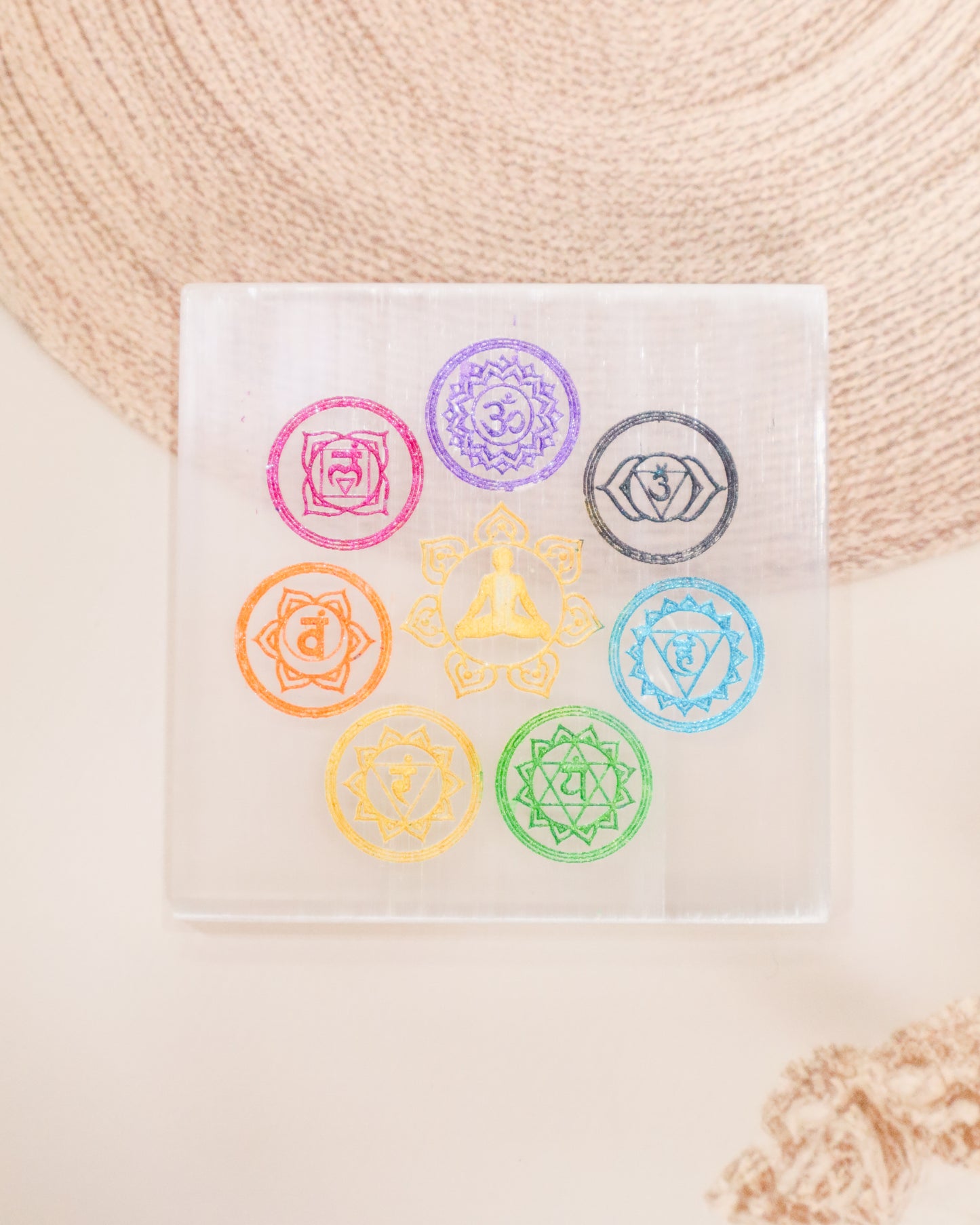 Selenite Square Charging Plate