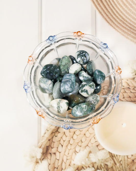 Moss Agate Tumbles