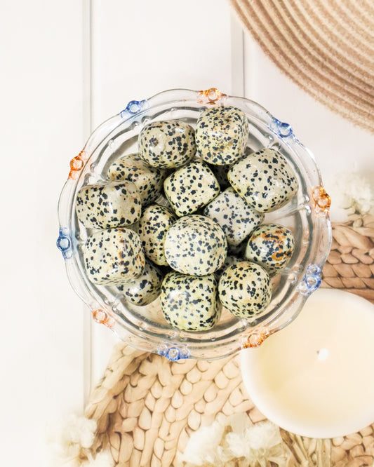 Dalmation Jasper Tumbles