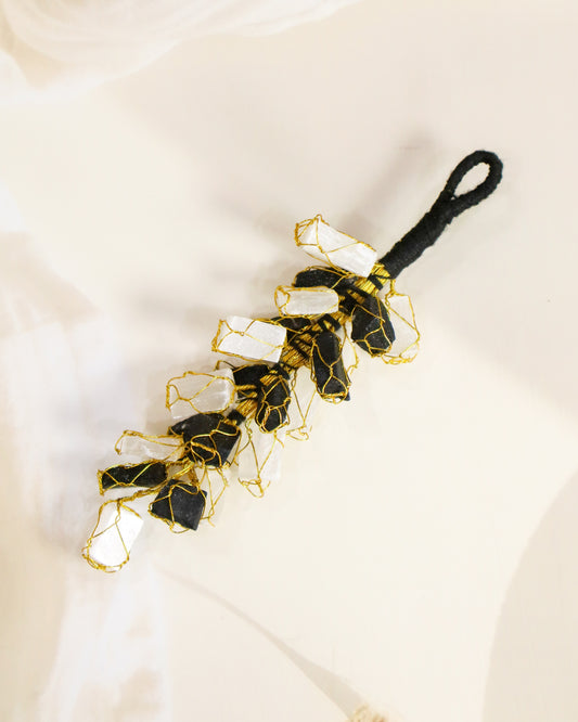 Black Tourmaline and Selenite Door Hanging