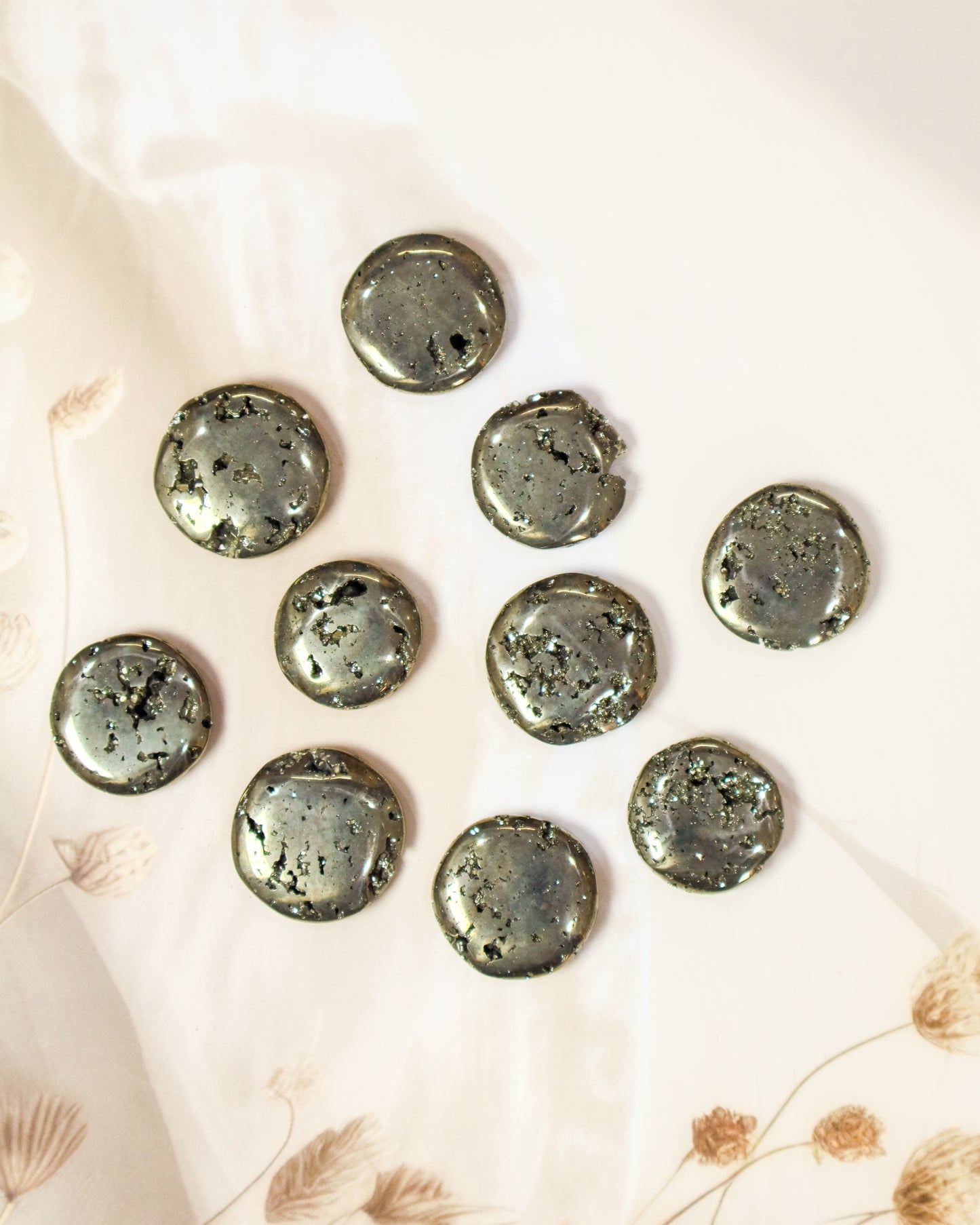 Pyrite Flat Stone/ Coin